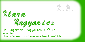 klara magyarics business card